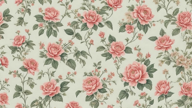 Et le design géométrique textile numérique avec des fleurs vintage