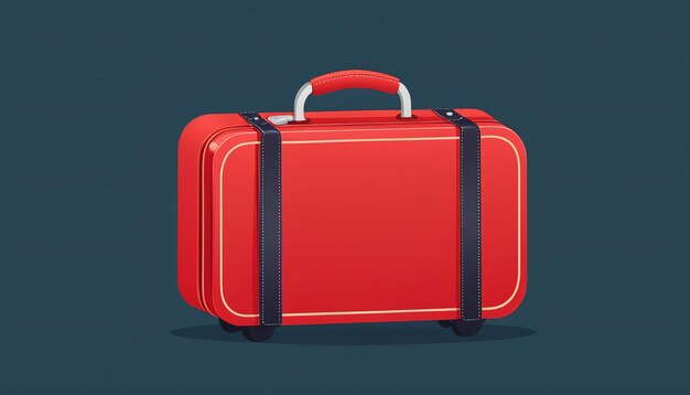 Design graphique de valise rouge pour bébé dans un style moderne