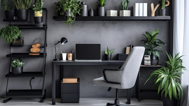 Design d'intérieur de bureau inspirant Style minimaliste AI générative AIG 31