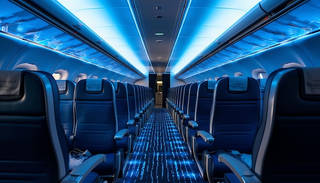 Photo design d'intérieur de cabine d'avion