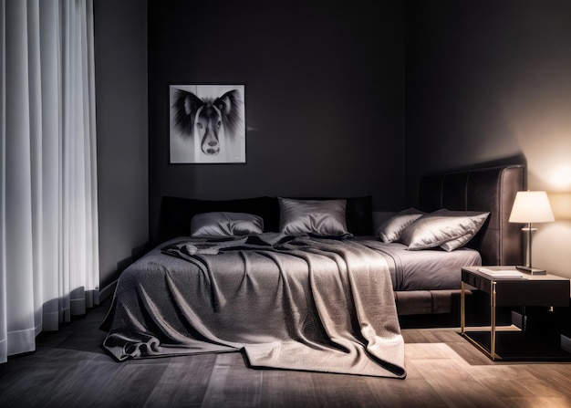 design d'intérieur de chambre à coucher moderne style de luxe et de minimalisme