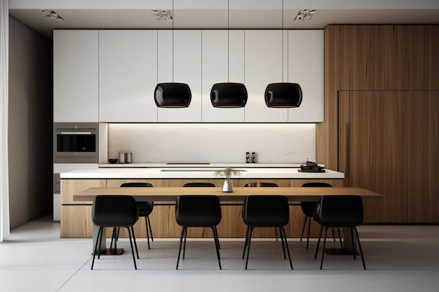 Design d'intérieur de cuisine minimaliste