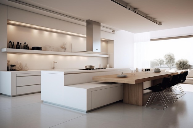 Design d'intérieur de cuisine minimaliste