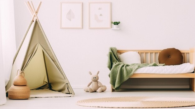 Photo design d'intérieur pour bébé vert