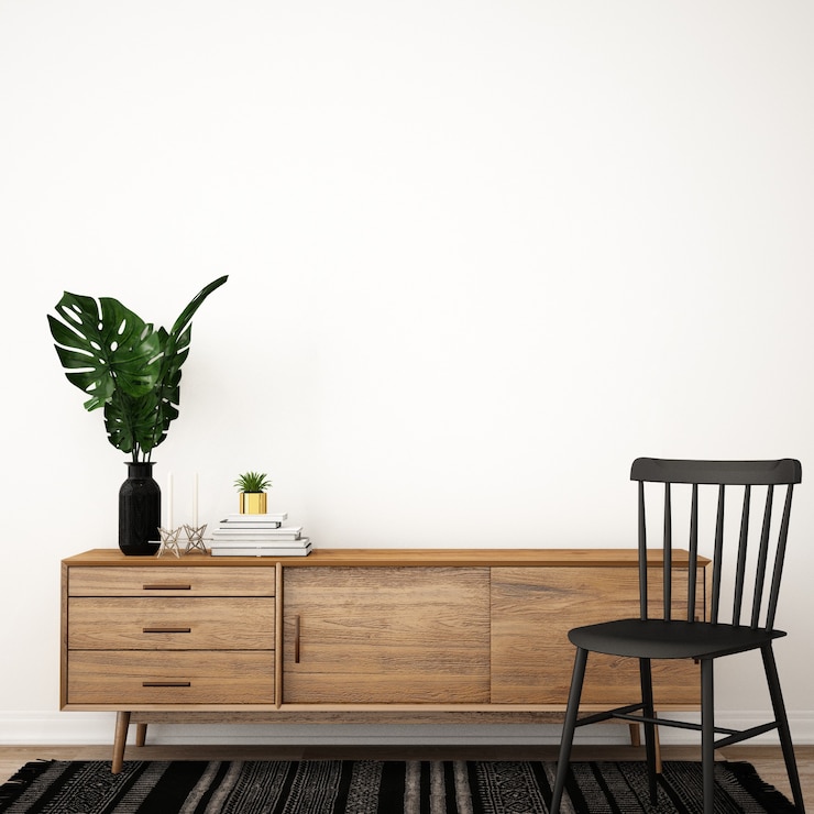 Photo design d'intérieur pour salon de style scandinave