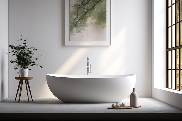 Design d'intérieur de salle de bain élégant, rendu 3D