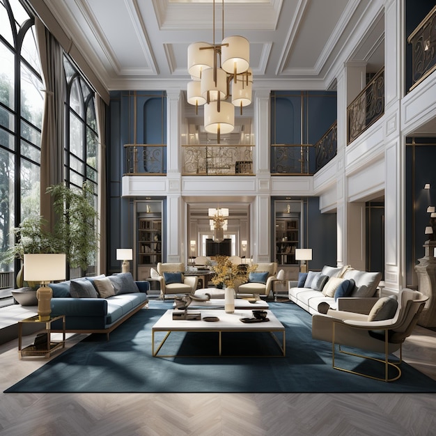 Design d'intérieur de salon de style luxe