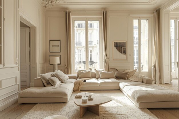 Design d'intérieur scandinave parisien d'une maison parisienne moderne