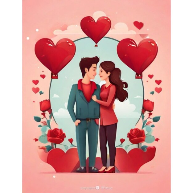 Photo le design de la journée de saint-valentin