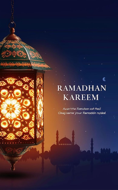 Le design de la lanterne d'accueil du Ramadan Kareem