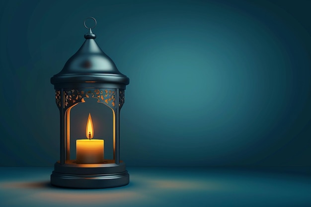 Design de lanterne de style islamique pour la célébration du ramadan avec un espace de copie