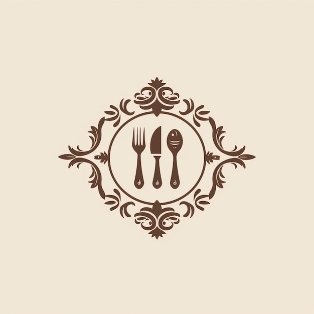 Photo design de logo de marque pictorielle pour un restaurant