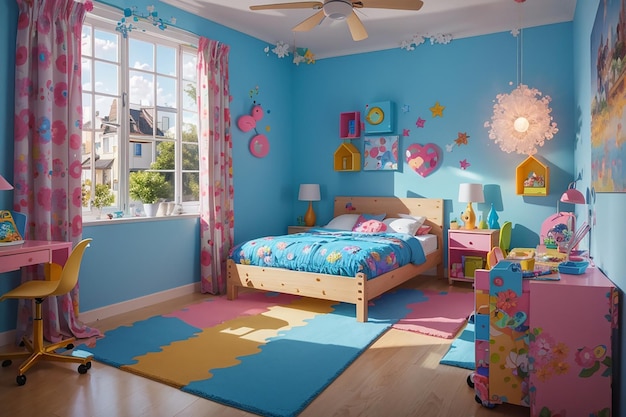 Design ludique pour chambre d'enfant Whimsical Wonderland