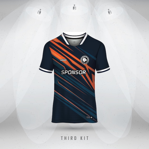Design de maillot de sport à texture abstraite de football de jeu de maillots de sport
