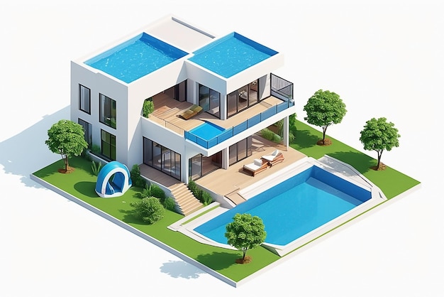 Design de maison de luxe avec piscine