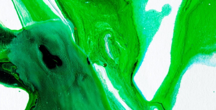 Photo design marbré vert enchanteur avec des murmures de la nature
