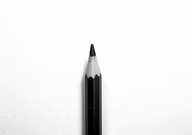 Design minimaliste Sélection d'un crayon sur fond blanc