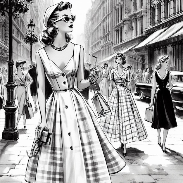 design de mode des années 1950 concept de dolce vita style vintage