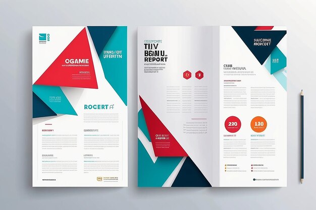 Photo design de modèle de brochure rapport annuel d'affaires de l'entreprise catalogue magazine flyer