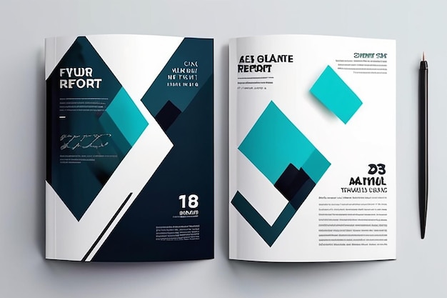Design de modèle de brochure Rapport annuel d'affaires de l'entreprise Catalogue magazine flyer