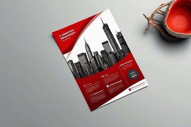 Design moderne de brochure rouge Modèle d'entreprise pour le magazine de catalogue de rapports annuels