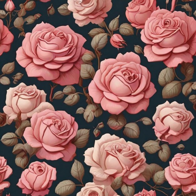 Design de motifs floraux élégants dans le jardin de roses