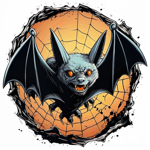 Design plat Chauve-souris d'Halloween générée par Ai