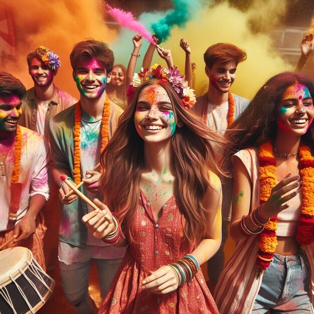 Photo design pour l'événement de holi en inde