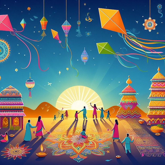 Design pour l'événement Lohri Makar Sankranti