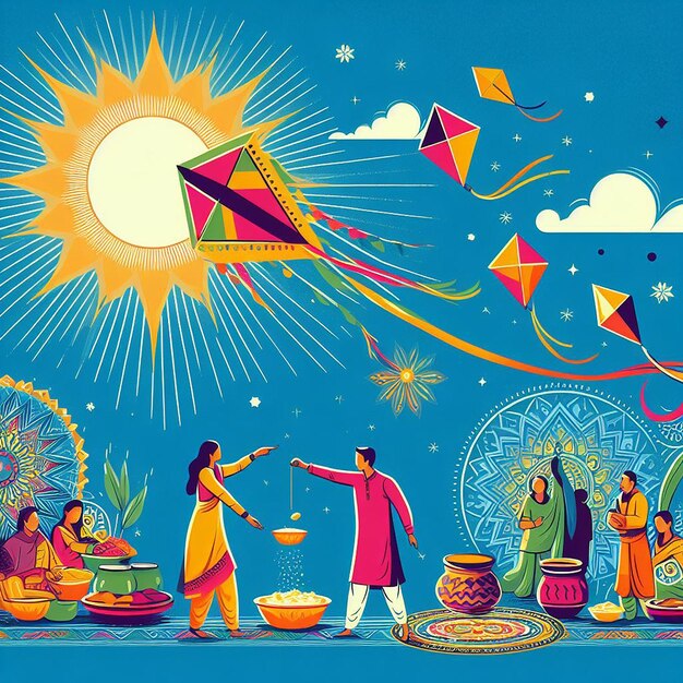 Design pour l'événement Lohri Makar Sankranti