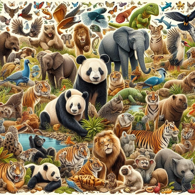 Design pour la journée mondiale de la faune et la journée mondiale des animaux