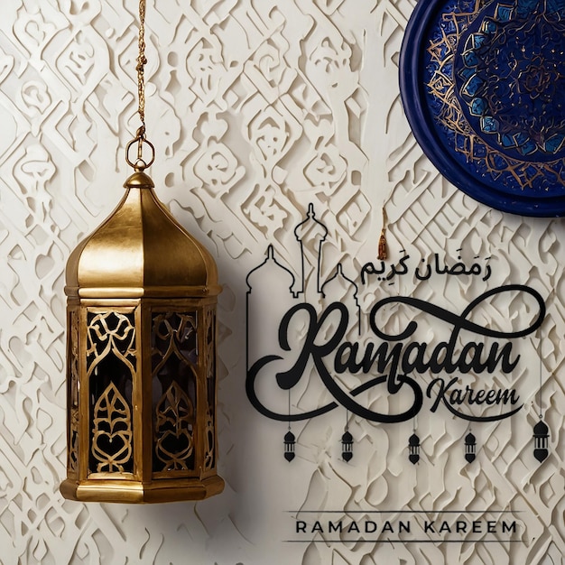 Photo le design de ramdan kareem avec un style unique ramdan kareem calligraphie ramn kareen est un article magnifique