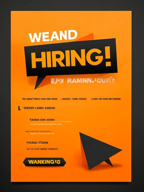 Design de recrutement d'emplois pour les entreprises Place de mise en page des médias sociaux Nous embauchons un modèle de fond de bannière, d'affiche et de flyer