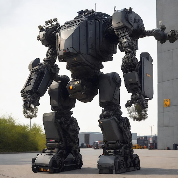 Photo un design de robot de science-fiction