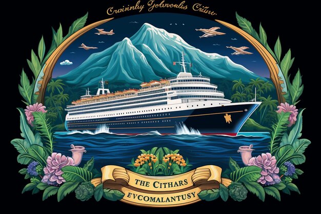 Design de t-shirt de croisière familiale