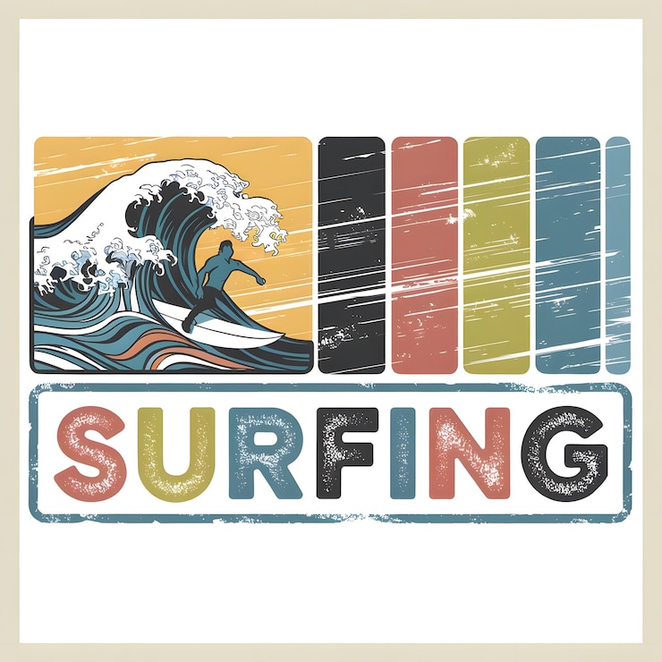 Photo le design d'un t-shirt de surf
