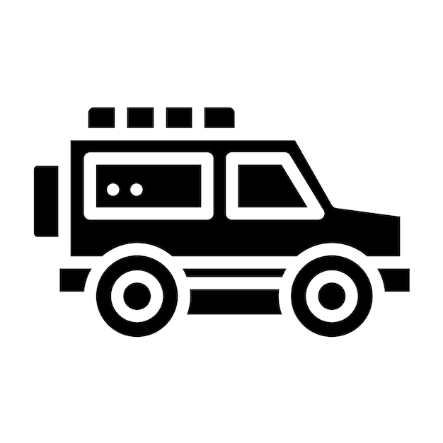 Design vectoriel du style de l'icône de la Jeep