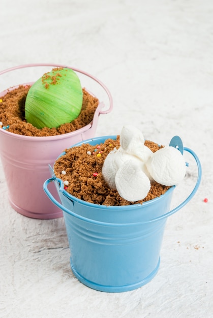 Dessert au chocolat pour Pâques