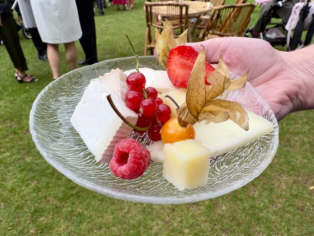 Photo un dessert au fromage élégant pour les fêtes