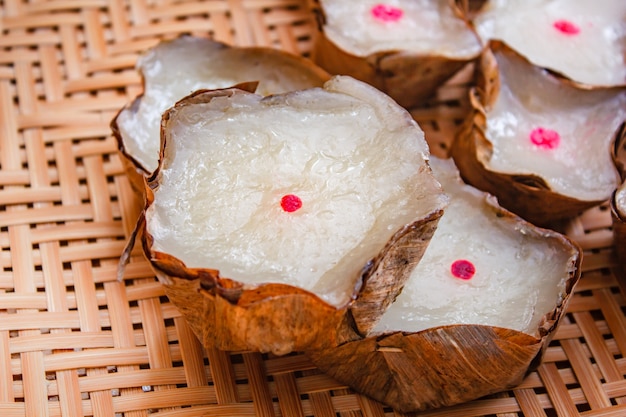 Dessert cuit à la vapeur chinois gâteau style traditionnel.