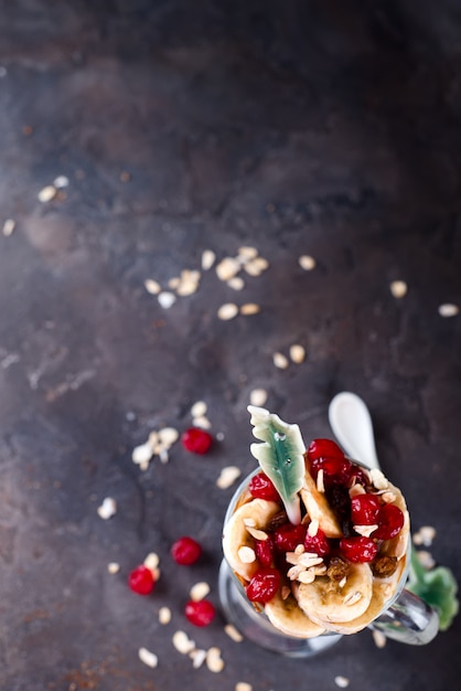 dessert dans un verre