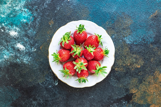 Dessert doux mûr de baies de fraise