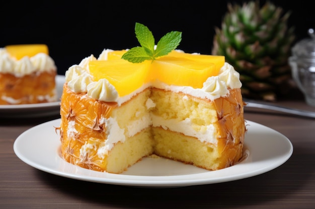 Dessert savoureux à l'ananas un délice culinaire