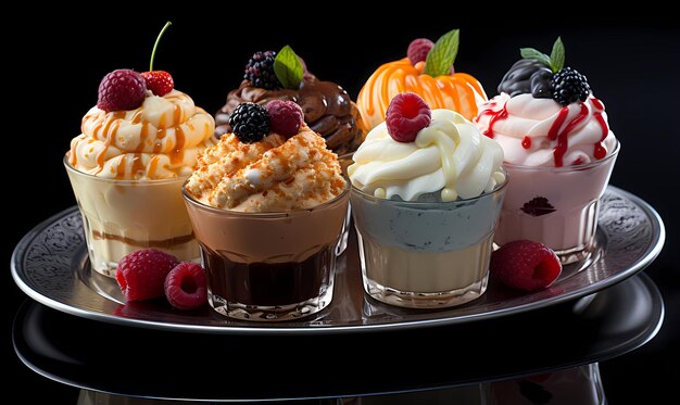 dessert sucré le plus vendu ensemble de desserts sucrés plat