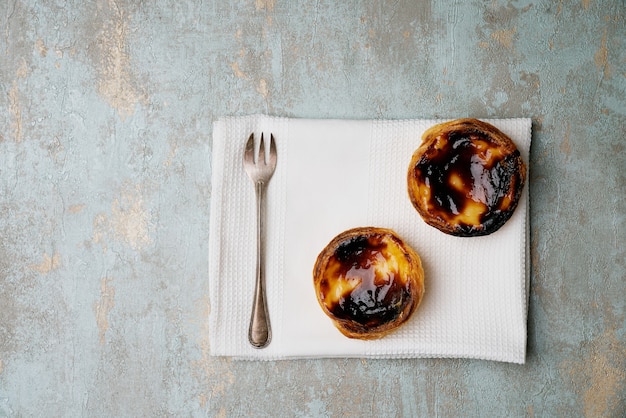 Dessert traditionnel portugais, pastel de nata