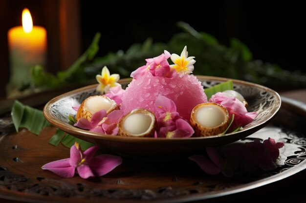 Photo dessert traditionnel thaïlandais look esthétique