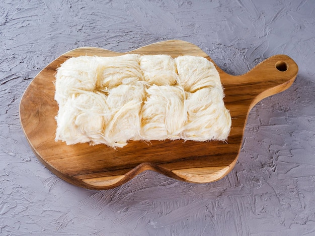 Dessert traditionnel turc Pismaniye Vanille Barbe à papa Barbe à papa Floss halva Sucre tiré