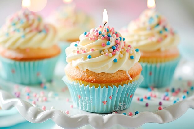 Photo des desserts pour une fête d'anniversaire générés par l'ia