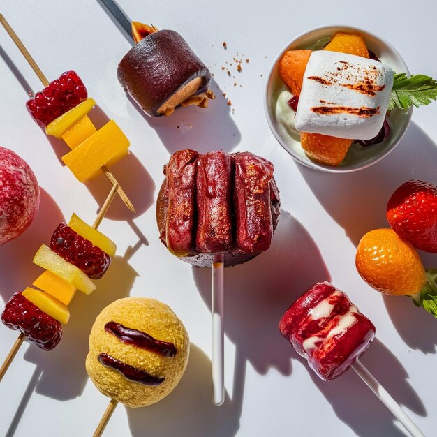 Photo des desserts sur le thème du barbecue