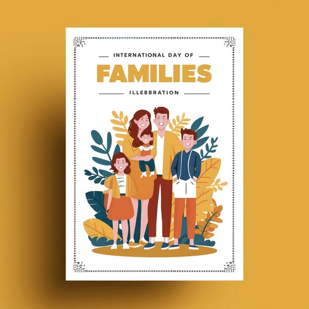 Photo dessin d'affiche pour la journée internationale de la famille